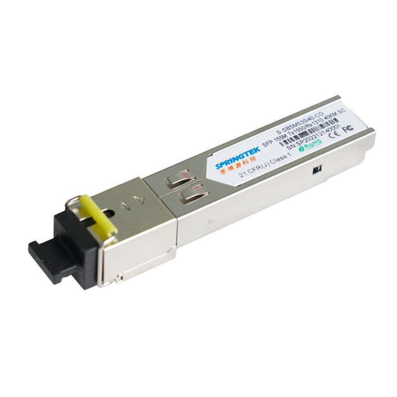 155M BIDI SFP সামঞ্জস্যপূর্ণ সিসকো মডিউল TX1550nm/RX1310nm 40KM SC DDM অপটিক্যাল ট্রান্সসিভার মডিউল