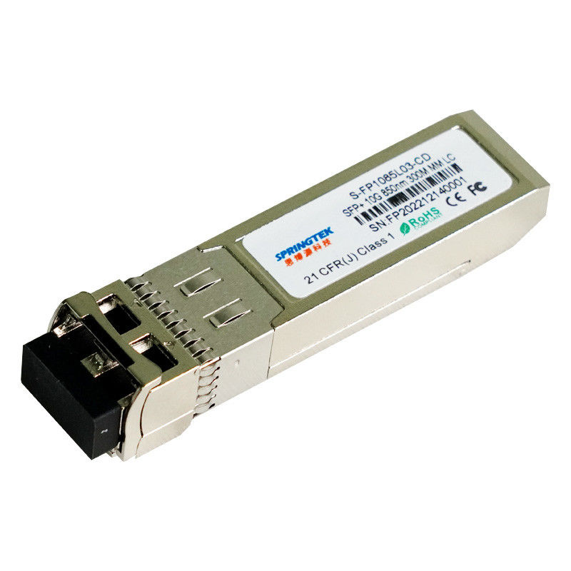 10G SFP+SR অপটিক্যাল ট্রান্সসিভার, LC সংযোগকারী, 850nm পর্যন্ত 300m পর্যন্ত MMF