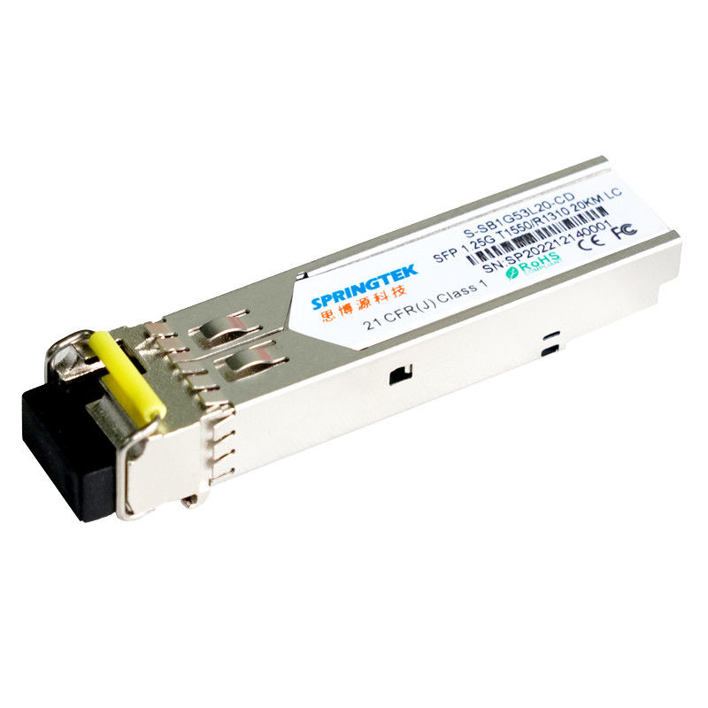 হট সেলিং SFP সিমপ্লেক্স 1.25G 20km WDM BIDI SFP মডিউল একক ফাইবার 1550/1310nm SMF ফ্যাক্টরি মূল্য SFP LC মডিউল