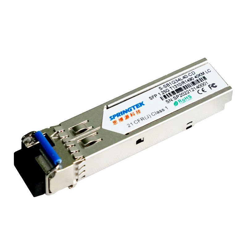 1.25G BIDI 40km Tx1310nm/TX1490nm LC সংযোগকারী SMF WDM Gbic অপটিক্যাল ট্রান্সসিভার SFP মডিউল
