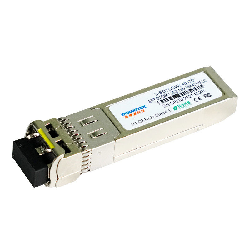 সিসকো সামঞ্জস্যপূর্ণ DWDM C17~C61 40km SFP অপটিক্যাল মডিউল 1.25Gbps SMF LC DDM সহ