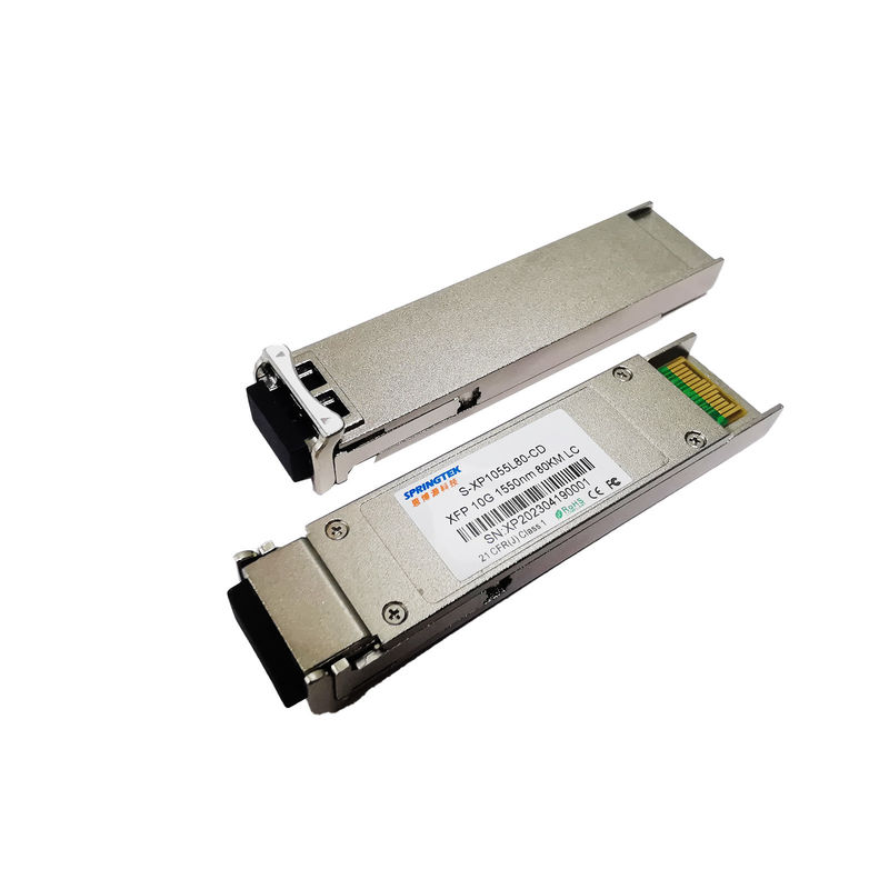 ফাইবার অপটিক সামঞ্জস্যপূর্ণ ইথারনেট LC XFP ZR SMF 10G XFP ট্রান্সসিভার ডুয়াল ডুপ্লেক্স 80km 1550nm